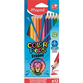   Színes ceruza készlet, háromszögletű, MAPED Color'Peps Strong, 12 különböző szín (IMA862712)