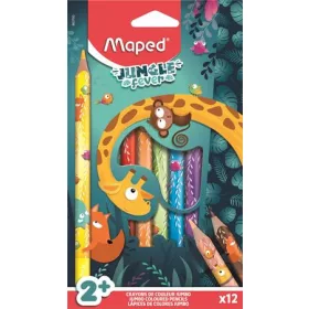   Színes ceruza készlet, vastag, MAPED Jungle Fever, 12 különböző szín (IMA863700)