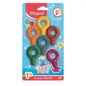   Zsírkréta, MAPED Color'Peps Baby, 6 különböző szín (IMA863806)