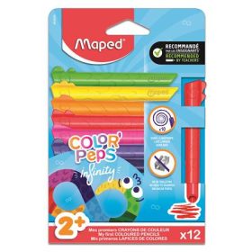   Színes ceruza készlet, háromszögletű, MAPED „Color'Peps Infinity Kidy”, 12 különböző szín (IMA864600)
