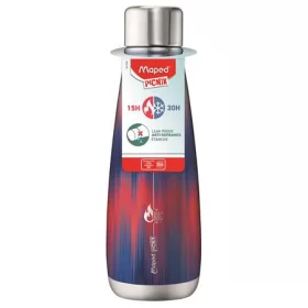   Termosz, duplafalú, 500 ml, rozsdamentes acél, MAPED PICNIK Concept Adult, kék-piros nyomat (IMA871192)