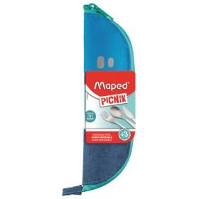   Evőeszközkészlet, fém, szövet tok, MAPED PICNIK Concept Kids, kék (IMA878003)