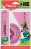 Vonalzókészlet, műanyag, törhetetlen, 3 darabos, MAPED Twist'n Flex (IMA895024)