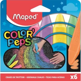   Aszfaltkréta, MAPED Color'Peps, 6 különböző szín (IMA936010)