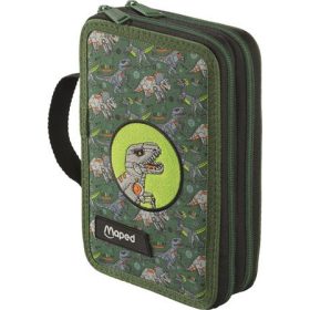   Tolltartó, töltött, 2 emeletes, cipzáras, MAPED, dinoszaurusz (IMA967409)