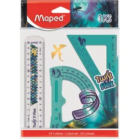   Vonalzókészlet, műanyag, törhetetlen, 3 darabos, MAPED „Dragon sárkány” (IMA981898)