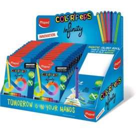   Színes ceruza display, karton, asztali, MAPED Color'Peps INFINITY, feltöltött (IMA993329)