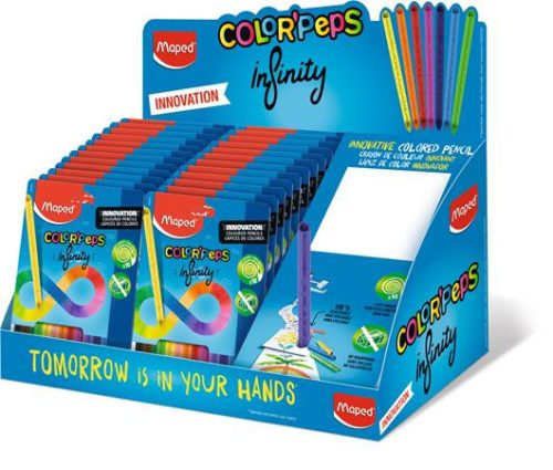 Színes ceruza display, karton, asztali, MAPED Color'Peps INFINITY, feltöltött (IMA993329)