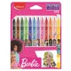 Filctoll készlet, 2,8 mm, kimosható, MAPED Barbie, 12 különböző szín (IMAB845418)