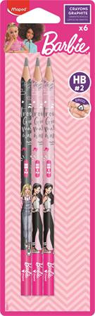 Grafitceruza, HB, háromszögletű, MAPED Barbie, 6 darab (IMAB850801)