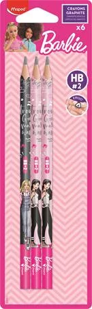 Grafitceruza, HB, háromszögletű, MAPED Barbie, 6 darab (IMAB850801)