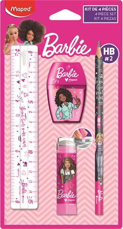 Írószer készlet, 4 darabos, MAPED Barbie (IMAB981867)