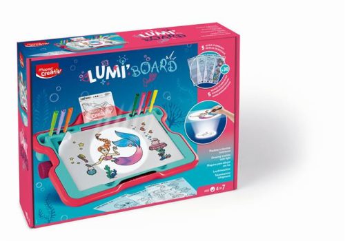 Kreatív készségfejlesztő rajzkészlet, MAPED CREATIV Lumi Board Hableány (IMAC904101)