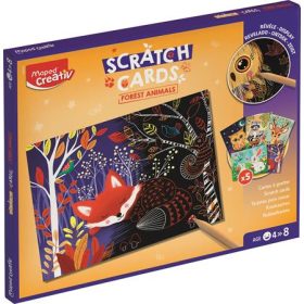   Képkarcoló készlet, erdei állatok, MAPED CREATIV Scratch Cards (IMAC906914)