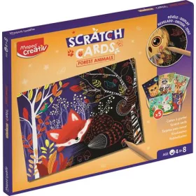   Képkarcoló készlet, erdei állatok, MAPED CREATIV Scratch Cards (IMAC906914)