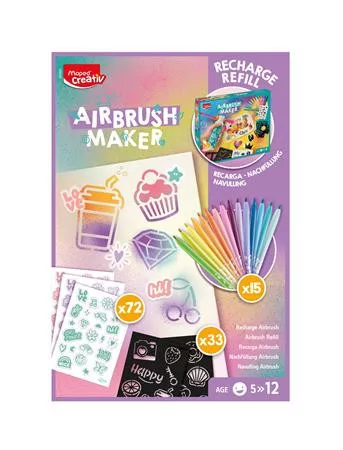 Kreatív festékszóró utántöltő, pasztell színek, MAPED CREATIV Airbrush Maker (IMAC906980)