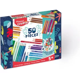   Színezőkészlet, írószertartóval, 50 darabos, MAPED CREATIV (IMAC907037)
