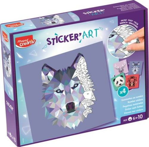 Kreatív matricás készlet, MAPED CREATIV Sticker' Art, állatok (IMAC907055)