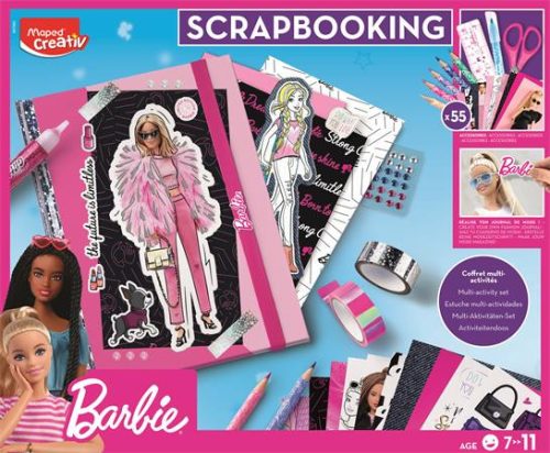 Kreatív scrapbooking készlet, 50 darabos, MAPED CREATIV Scrapbooking Set - Barbie (IMAC907062)
