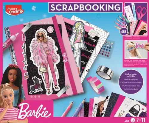 Kreatív scrapbooking készlet, 50 darabos, MAPED CREATIV Scrapbooking Set - Barbie (IMAC907062)