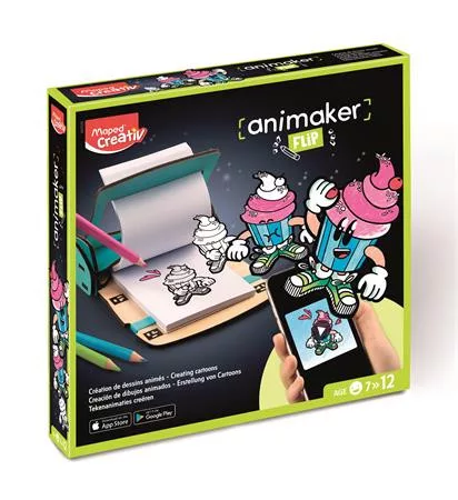 Animációkészítő készlet applikációval, Pop mini, MAPED CREATIV Animaker Flip (IMAC907070)