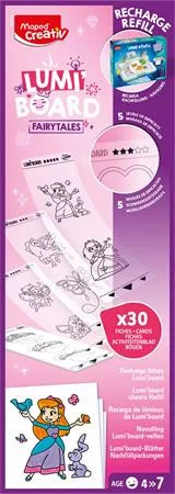 Kreatív rajzkészlet, kiegészítő sablon, tündérmese, MAPED CREATIV Lumi Board (IMAC907096)