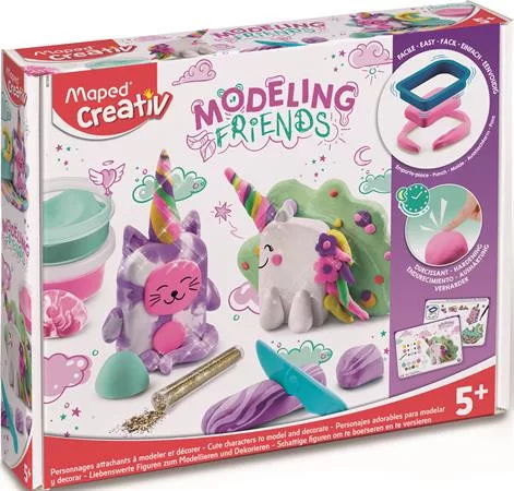 Modellező gyurmakészlet, levegőre száradó, mágikus, MAPED CREATIV Modeling Friends Magical (IMAC907206)