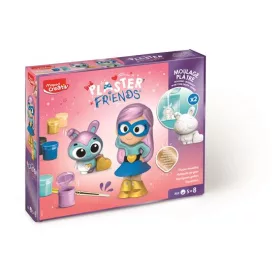   Gipszkiöntő készlet formákkal és festékkel, MAPED CREATIV Plaster Friends Girly (IMAC907219)