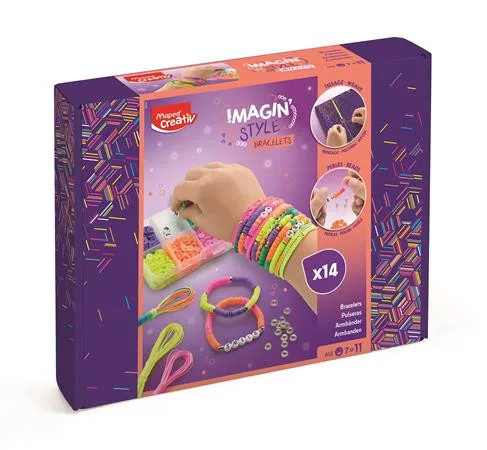 Karkötő készítő készlet, neon, MAPED CREATIV Imagin' Style (IMAC907404)