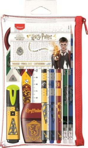 Átlátszó tolltartó, cipzáras, töltött, MAPED Harry Potter Teens (IMAH899793)