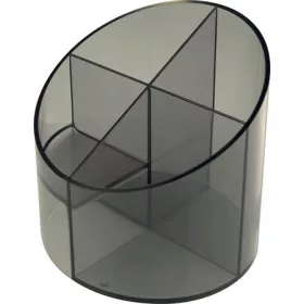   Írószertartó, 4 részes, HELIT Economy, füstszínű (INH6390208)