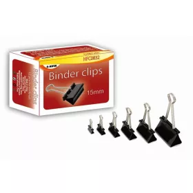 Bindercsipesz, 15 mm, fekete (INJ11167)