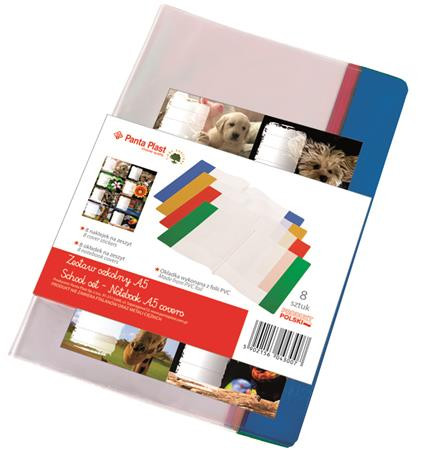 Füzet- és könyvborító + füzetcímke, A5, PVC, PANTA PLAST (INP0302000599)