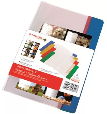 Füzet- és könyvborító + füzetcímke, A5, PVC, PANTA PLAST (INP0302000599)