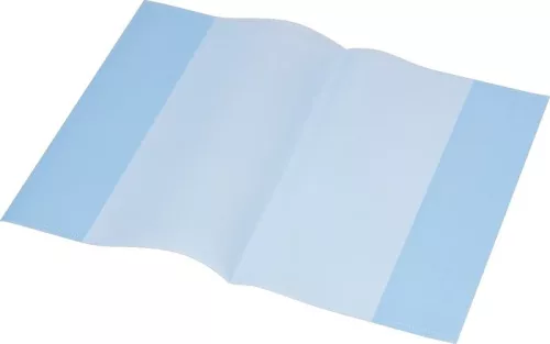 Füzet- és könyvborító, A5, PP, 80 mikron, narancsos felület, PANTA PLAST, kék (INP0302005103)
