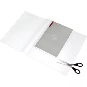   Füzet- és könyvborító, áttetsző, fényes felület, állítható széllel, öntapadó csíkkal 550x310 mm, PP, PANTA PLAST (INP0302007600)