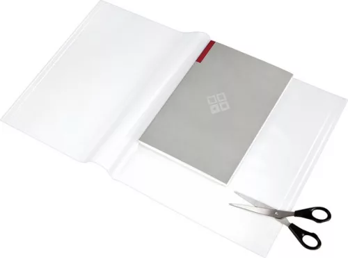 Füzet- és könyvborító, áttetsző, fényes felület, állítható széllel, öntapadó csíkkal 550x310 mm, PP, PANTA PLAST (INP0302007600)