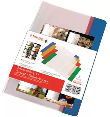 Füzet- és könyvborító + füzetcímke, A4. PVC, PANTA PLAST (INP0302013899)