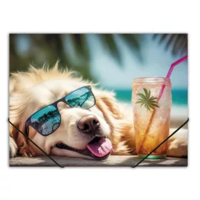   Gumis mappa, 15 mm, PP, A4, PANTA PLAST, Chillout dog (INP0410006453)