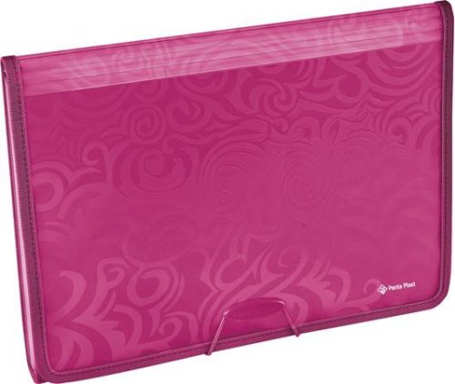 Harmonikamappa, A4, 6 részes, PP, gumis, PANTA PLAST Tai Chi, málna (INP0410007726)