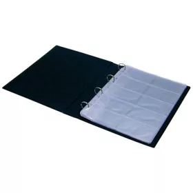   Névjegytartó, 400 db-os, gyűrűs, PANTA PLAST, fekete (INP361112F)