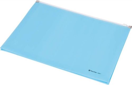 Irattartó tasak, A4, PP, cipzáras, talpas, PANTA PLAST, pasztellkék (INP4103803)