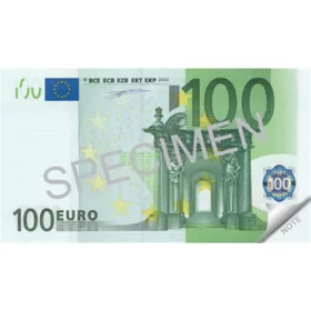   Jegyzettömb, 70 lap, 110x61,5 mm, PANTA PLAST 100 Euro (INP42305699)