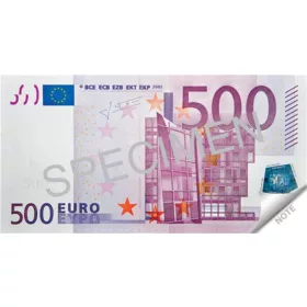   Jegyzettömb, 70 lap, 120x61,5 mm, PANTA PLAST 500 Euro (INP42305799)