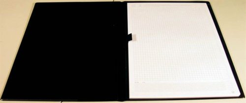 Konferencia mappa, A4, műbőr, PANTA PLAST, fekete (INP509412F)