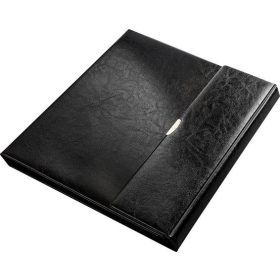   Konferencia mappa, A4, műbőr, PANTA PLAST Optimus, fekete (INP872522F)