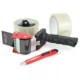   Csomagzáró gép, kézi, RAPESCO 960, 2 db csomagolószalaggal, 1 db késsel (IR1557)