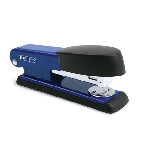 Tűzőgép, 24/6, 26/6, 25 lap, fém, RAPESCO Bowfin Half-Strip, kék (IRR53500L2)