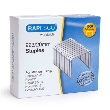 Tűzőkapocs, 923/20, horganyzott, RAPESCO (IRS1241)