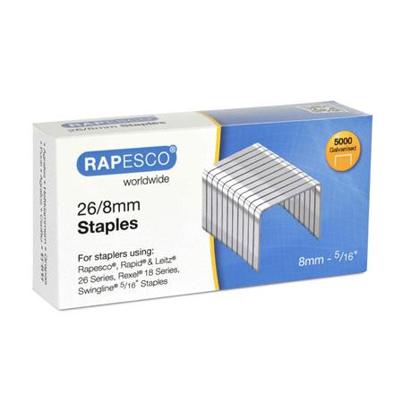Tűzőkapocs, 26/8, horganyzott, RAPESCO (IRS268)